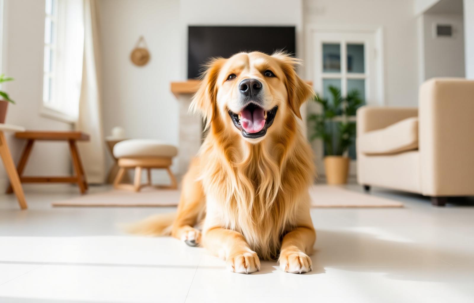 Happy pet at home